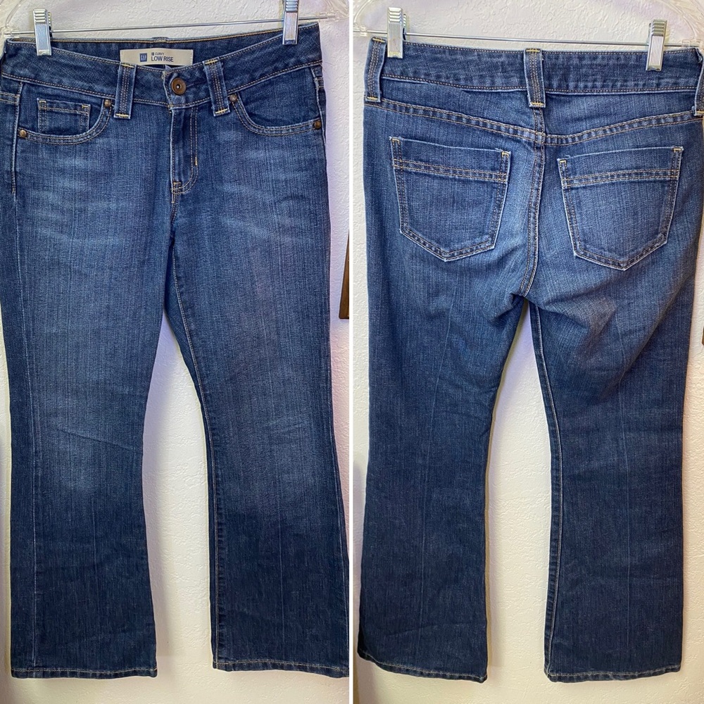 Vintage Y2K 2006 Gap Denim Jeans Curvy Low Rise Ankle Sz 2 (28x29) Dark Wash